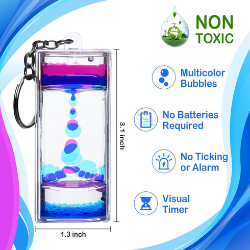 YUE MOTION Liquid Motion Bubbler Keychains, Mesmerizing Sensory Fidget Toys for Gifts and Party Favors