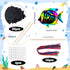 Motionchic 80 Pieces Tropical Fish Scratch Card for Kids Rainbow Ocean Fish Paper Crafts Sea Animal Ornament Under The Sea Party Favors with Wooden Stick and Ribbon for Summer Party DIY Supplies by Motionchic