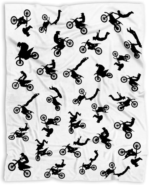 Motorcycles Dirt Bike Baby Blanket Gifts Super Soft Swaddle Newborn Cozy Receiving Blanket 40x30 in