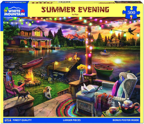 White Mountain Puzzles Summer Evening 500 Piece Jigsaw Puzzle