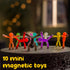 Boxgear 10 Pcs Mini Man Magnetic Toy - Translucent Novelty Rubber Magnet Men for Kids Travel Toys