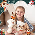 Liliful 16 Pack 8 Inch Stuffed Deer Toys, Xmas Plush Elk with Red Scarf, Animal Gifts for Boys Girls, Christmas