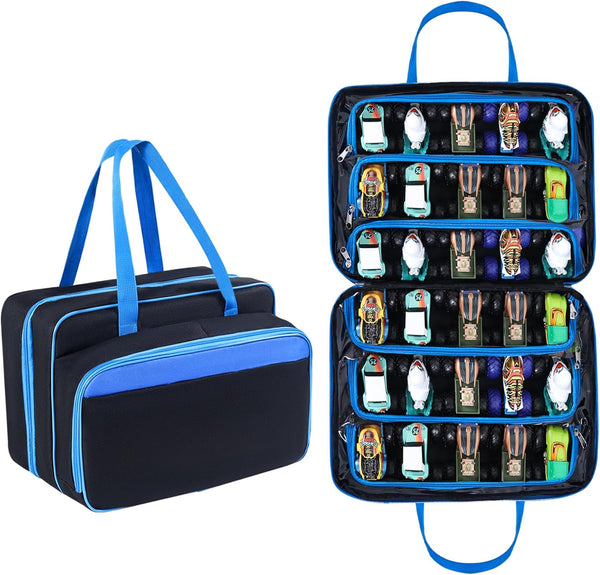 ZUIKAKU Carrying Case for 40 Monster Jam Trucks, Kids Toy Truck Storage Compatible