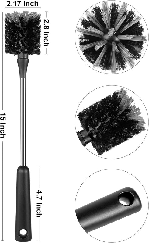SweeBe Bottle Brush, Long Stainless Steel Handle Water Bottle Brush Cleaner, Sports Bottle Scrubber, Kitchen Scrub