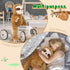 Tezituor Sloth Stuffed Animal with Babies - 5 Pcs Large Mommy Sloth with 4 Baby Plush Toys