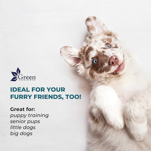 GREEN LIFESTYLE Toddler Mattress Pads, Disposable Incontinence Bed Pads for Dogs, Cats, and Seniors (Pack of 25 - 30x36)
