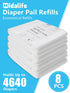 4640 (8 Pack) HIDALIFE Refills Compatible with Dekor Plus Diaper Pails, Disposable Diaper Trash Bags, Extra Thick