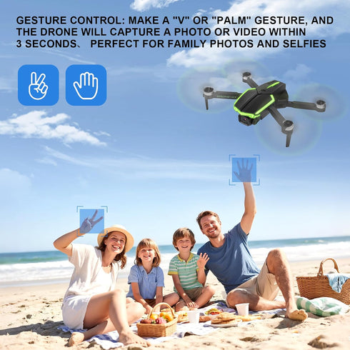 CQDAKET 2 33-Min Drone with Camera for Adults, Batteries Flight, Optical Flow Positioning, One-Touch Takeoff/Landing