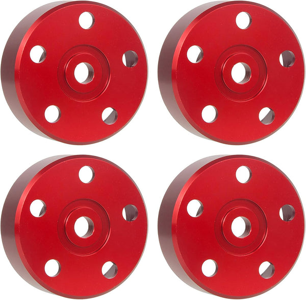 Aluminum Wheel Hex Hub Adapters for Tamiya Super ClodBuster Bullhead Upgrades (Red)