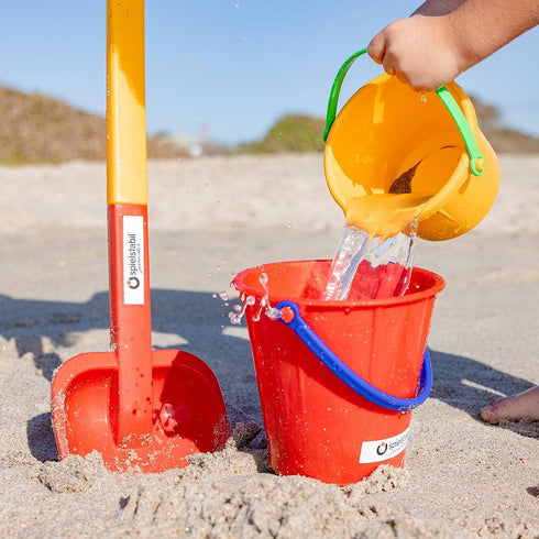 2.5L Spielstabil Large Sand Pail Beach Toy - German-Made Sand Bucket - Kids Beach Essentials, Toddler Outdoor Toys