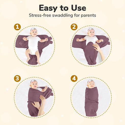 100% 3-Pack, 0-3 Mama Cheetah Organic Cotton Baby Swaddle Blanket with Zipper Newborn Sack, Baby Swaddles Sleep Sack