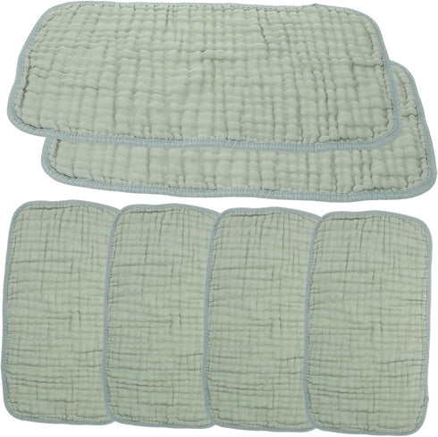 LOLIPPYY 6pcs Pure Cotton Large Towel Soft Washcloths Burp Cloths for Newborns Muslin