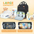 mommore Backpack Diaper Bag Large Travel Diaper Bags Unisex Baby Bag with Changing Pad, Stroller Straps