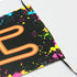 Glow Party Happy Birthday Banner Decoration - Assembled 80s Neon Party Supplies, Glow in the Dark Decorations