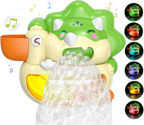 Lehoo Castle Bath Bubble Machine, Light Up Musical Bubble Bath Toys for