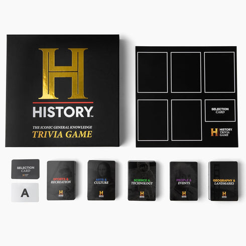 HISTORY Channel Trivia Game - 2000+ Fun General Knowledge Questions for Adults, Family & Teens, Perfect Party Game