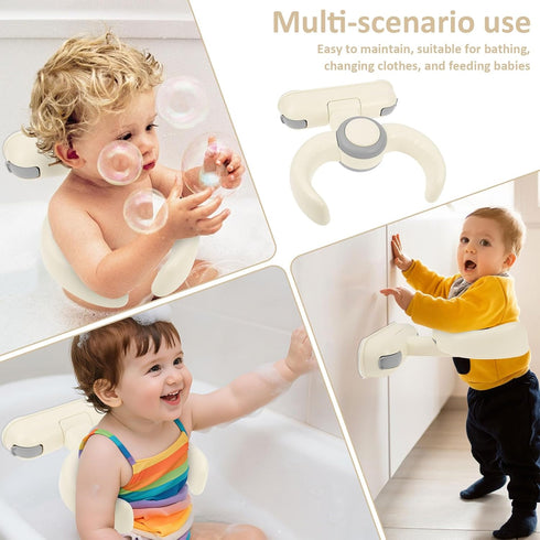 Muyoka Baby Shower Stand with Suction Cup, Adjustable Baby Shower Standing Support, Foldable Babys Bath Stand