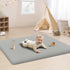 PapaMama Baby Play Mat for Floor,1.3" Thick Elasti-Foam 50"50" Playpen Mat for Tummy