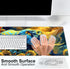 Elephant in Sunflower Field Premium Stitched Playmat for MTG & TCG, Colorful Thick Cloth Fabric, Rubber Bottom for