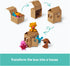 Pack, 4 3 Sago Mini Plush Gift Stuffed Animals with Transforming Cardboard Playhouse, Pretend Play Kids Toys for Boys