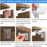 Buumook 4 Pack Upgraded Version Cabinet Locks Baby Proofing, Children Proof Cupboard Drawers Latches, No Drilling