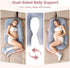 Momcozy Dreamlign 50-72 Inch Pregnancy Pillow for Sleeping, U Pro Maternity Pillow with Adjustable Leg Pillow