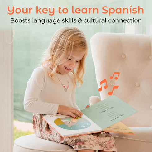 1-3 Cali's Books Spanish Book for Toddlers - Musical Books for Kids, Interactive Baby Sound Book, Educational Song