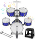 Upgraded Kids Drum Set for Toddlers 1-3, Plastic Musical Jazz Drum Instruments Kit for Birthday