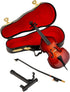 Dselvgvu Wooden Miniature Double Bass - Mini Musical Instrument Collectible with Stand, Bow, and Case