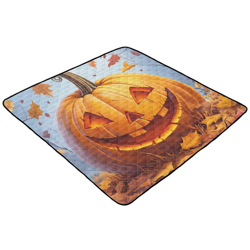 GuoChe Cozy 50'' 50'' Autumn Pumpkin Halloween Harvest Food Soft Thick Baby Activity Play Mat for Indoor Outdoor