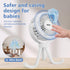 Mini Portable Baby Stroller Fan, 3 Speed Handheld Fan, Battery Operated 360° Flexible Tripod Cooling Fan (Yellow)