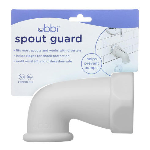 Ubbi Baby Bathtub Spout Guard Cover, Faucet Safety Cover for Toddler, Gray