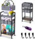 JRANBRJS 2IN1 Baby Diaper Caddy Organizer-3 Tier Rolling Storage Cart with Dividers -