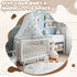 Hahafelt 4 Set Set Pieces Crib Bedding for Girls and Boys, Soft Baby Bedding Including Crib Skirt, Comforter, Sheet