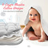Hahafelt 6 Set, Pcs Muslin Hooded Bath Towels Washcloths and Bibs Muslin Cotton Baby Towels Absorbent Hooded Blanket