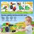 TOY Life Train Set 60pcs Wooden Train Set with Crane, Tracks for Toddlers 3-5, Fits Thomas Brio Melissa