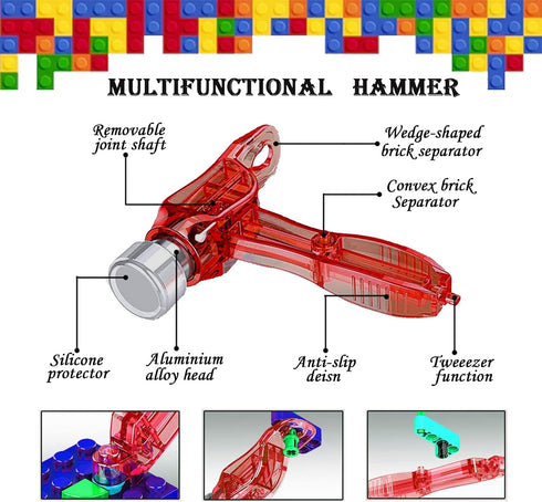 Building Blocks Tool Kit with Brick Separator Tools, Compatible with Lego & Technic, Multi-Functional Set with Tin Box