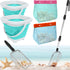 Fasouna 6 Pack Shelling Tools for Beach Include Seashell Bag, Shark Tooth Sifter