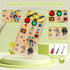 TenFans Wooden Montessori Busy Board with LED Light Switch, Sensory Toy for Toddlers 3+ Year Olds