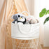 13.5L 15.3"x9.8"x7" Baby Diaper Caddy Organizer, Cotton Rope Diaper Basket, Changing Table Storage Caddy With Removable