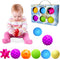 Baby Sensory Toy - Infant Squeeze Ball Texture Multi Massage Soft Balls Set, 6 Pieces