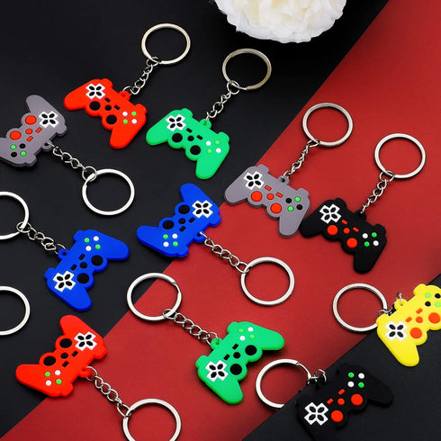 30PCs Video Game Party Favors Keychains - Game Controller Keychains for Boys and Girls Birthday Goodie Bag Fillers