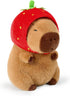 Ditucu Cute Capybara Plush Wear Strawberry Hat Soft Capibara Stuffed Animal Plushies