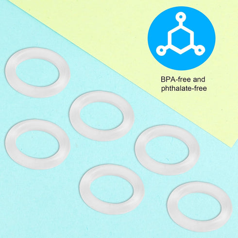 Fukaisu 6pcs O-Rings for Medela Harmony Manual Breast Pump, Rubber Gasket Replacement Parts for Hand Breast Pump Handle