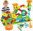 2-in-1 Kids Toys for 2-7 Year Olds, Classic Big Bricks Marble Run Building Blocks, Toss Ring Games
