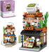 Japanese Street View Matcha Shop Building Blocks Set, Japanese Theme Store Simulation Model