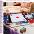 (31.5x31.5) Jongyance Pink Printed Mahjong Mat with Black Carrying Bag, Anti-Slip, Noise-Reducing, Mahjong Table Mat
