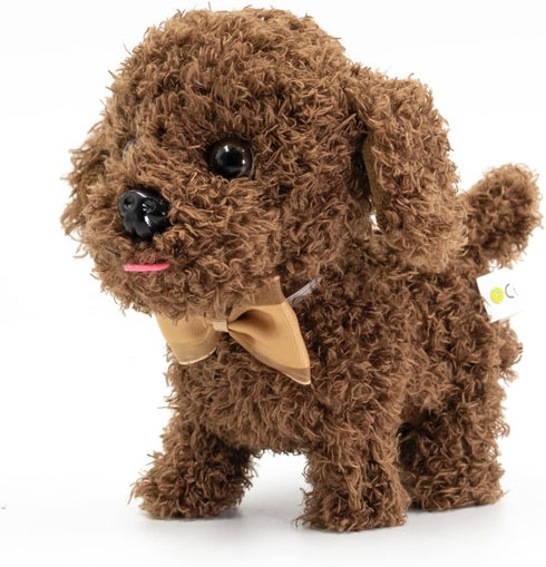 WEofferwhatYOUwant Plush Electronic Labradoodle Dog - Adorable Goldendoodle Puppy that Walks, Barks, and Cuddles (Ages