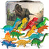 3 Bees & Me Dinosaur Toys - 12 Large Dino Toy Figures with Storage Box - 6 inch Dinosaurs - Gift Set for Kids