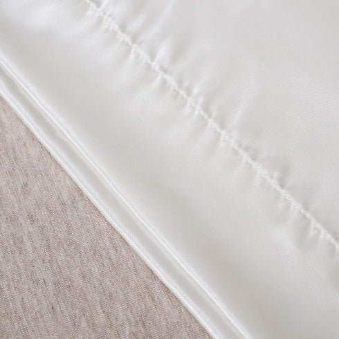 Silky Satin Toddler Pillowcases Set of 2, Ivory, 13"x 18", Super Soft Travel Pillow Covers with Envelope Closure